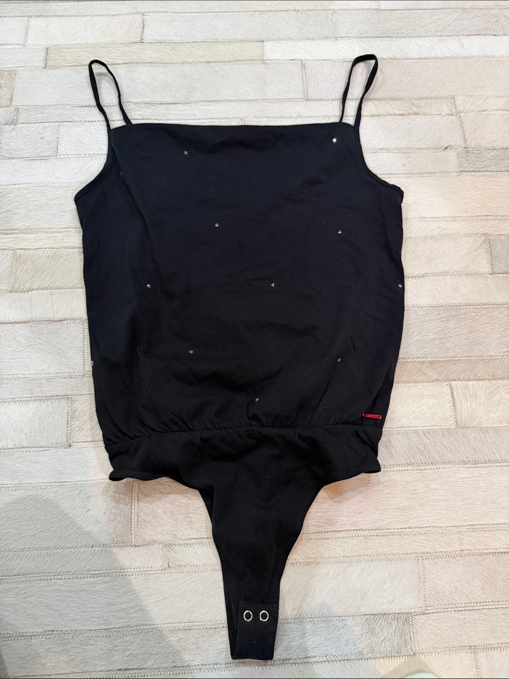 n:PHILANTHROPY Black Rhinestone Cami bodysuit